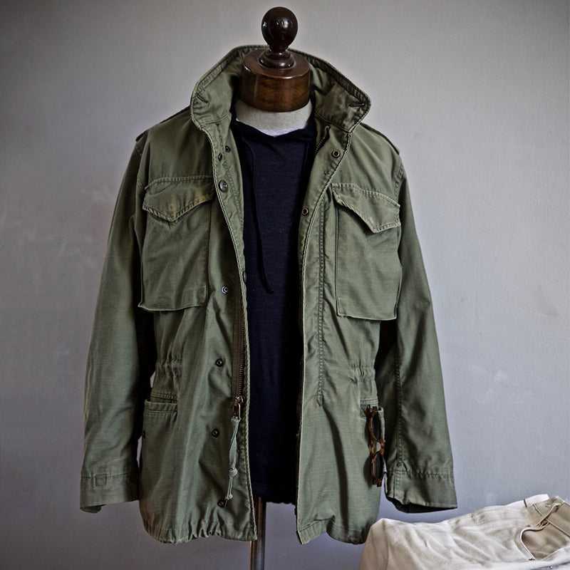Rugged Men's Hooded Field Jacket - Durable Outdoor Comfort with Multi-Pockets