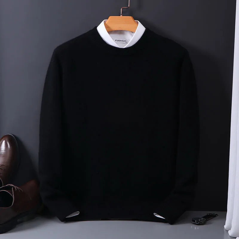 Noah™ Men's Geometric Crewneck Sweater - Soft, Stylish, Versatile Knitwear