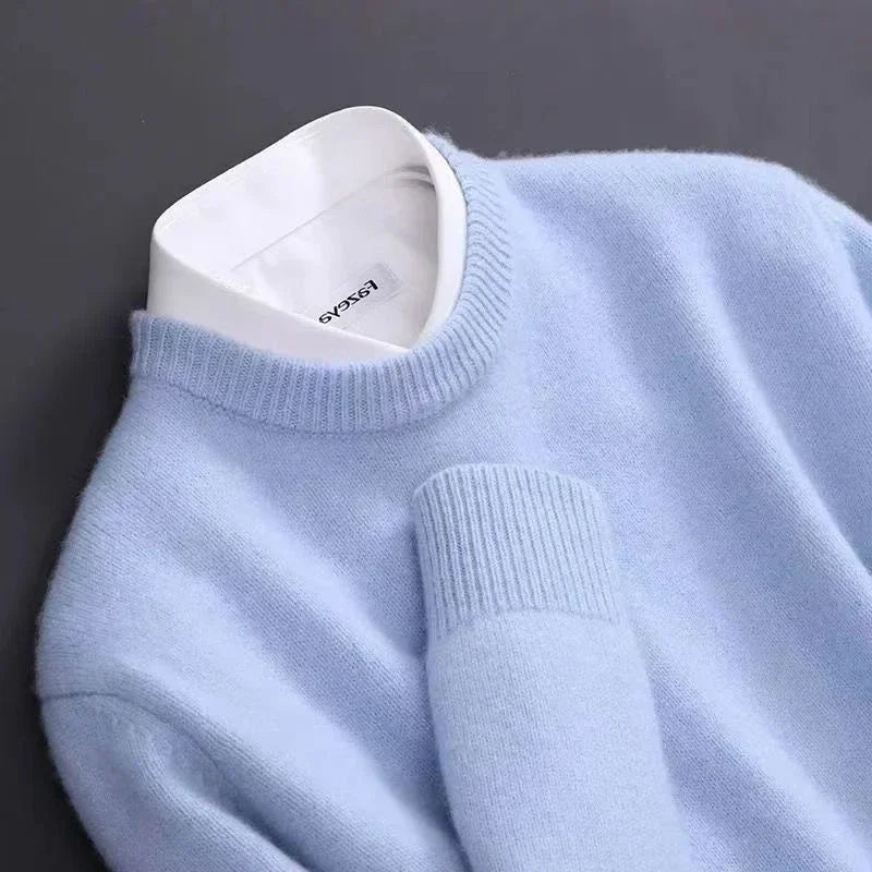 Noah™ Men's Geometric Crewneck Sweater - Soft, Stylish, Versatile Knitwear