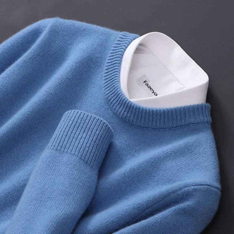 Noah™ Men's Geometric Crewneck Sweater - Soft, Stylish, Versatile Knitwear