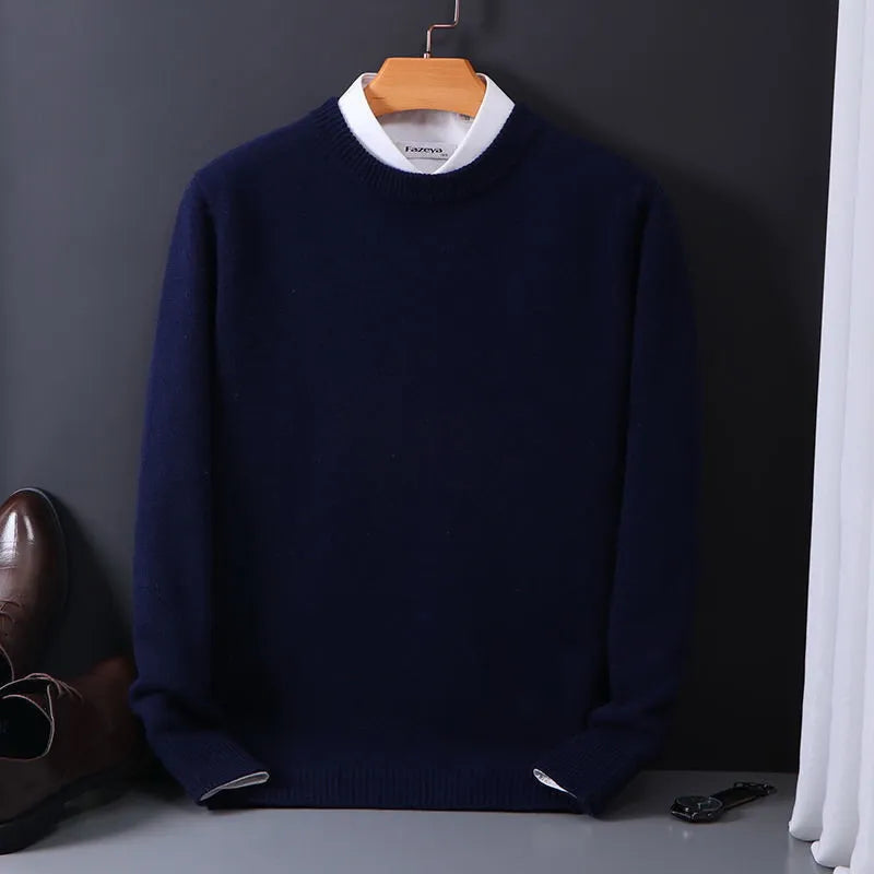 Noah™ Men's Geometric Crewneck Sweater - Soft, Stylish, Versatile Knitwear