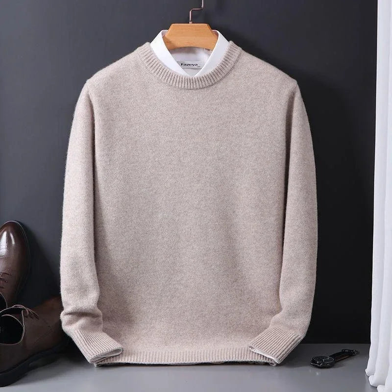Noah™ Men's Geometric Crewneck Sweater - Soft, Stylish, Versatile Knitwear