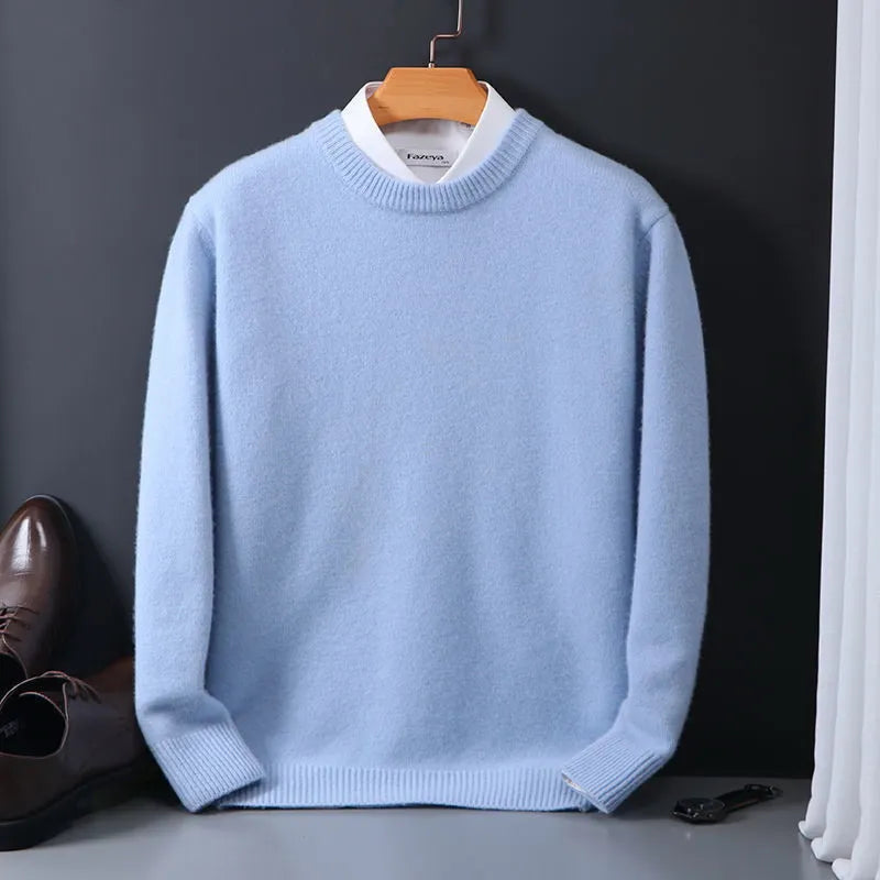 Noah™ Men's Geometric Crewneck Sweater - Soft, Stylish, Versatile Knitwear