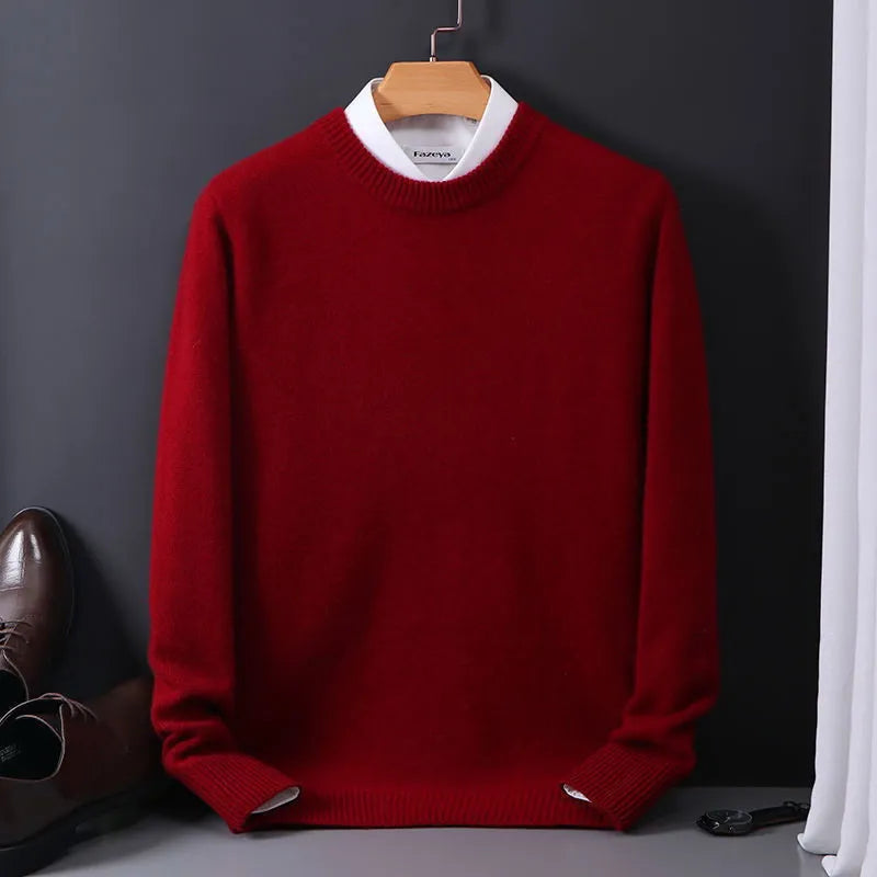 Noah™ Men's Geometric Crewneck Sweater - Soft, Stylish, Versatile Knitwear