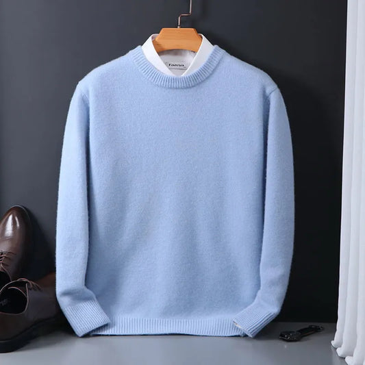 Noah™ Men's Geometric Crewneck Sweater - Soft, Stylish, Versatile Knitwear
